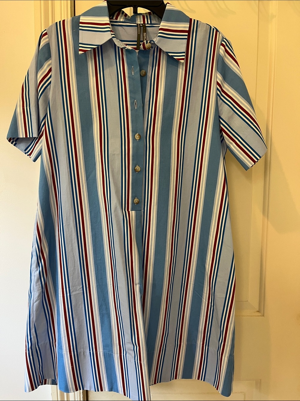 Anthropologie Blue Multi-Stripe Mini Dress